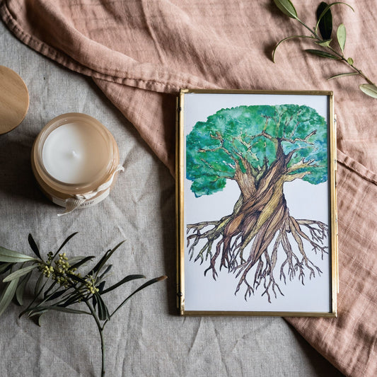 Roots of Life - The Serene Tree of Life Watercolor